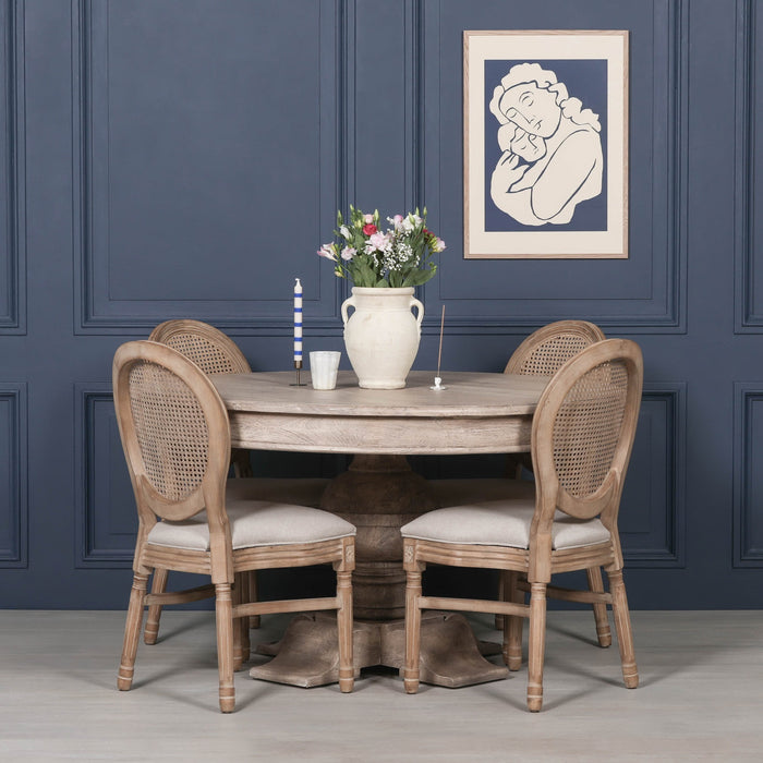 Rustic Acacia Round Ball Dining Table