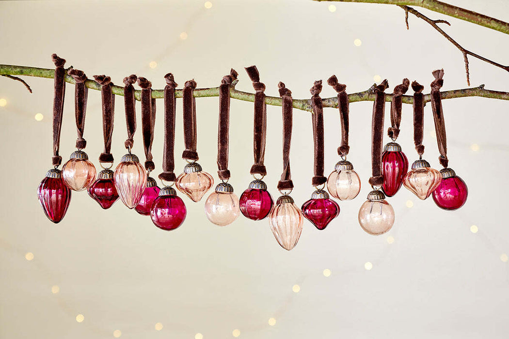 Adisa Bauble Jar - Ruby & Copper (Set of 16)