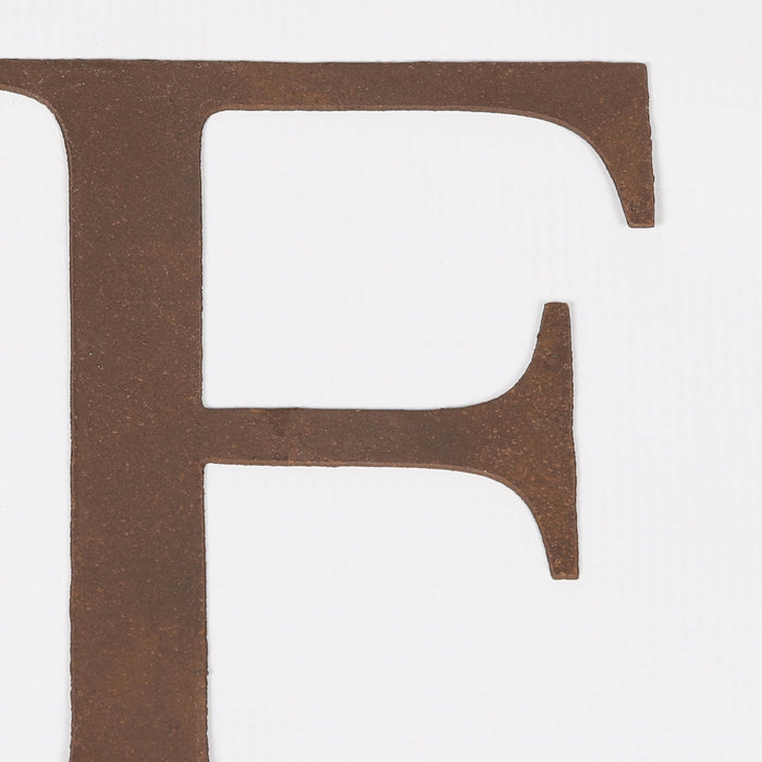 6 Rustic Iron Letter - F