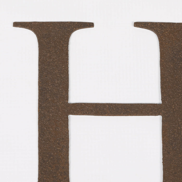 6 Rustic Iron Letter - H
