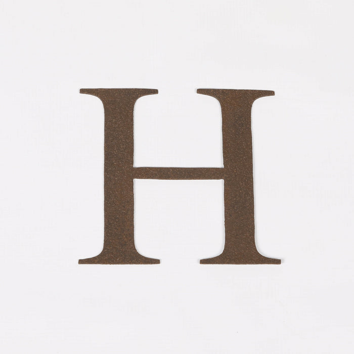 6 Rustic Iron Letter - H