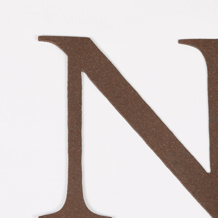 6 Rustic Iron Letter - N