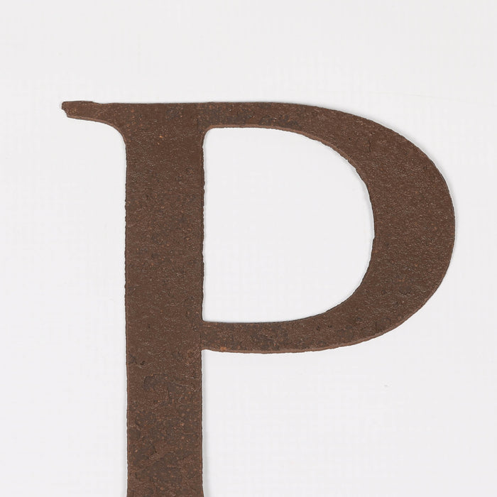 6 Rustic Iron Letter - P