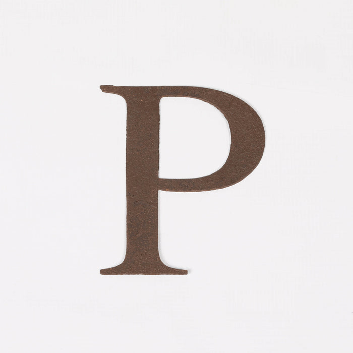 6 Rustic Iron Letter - P