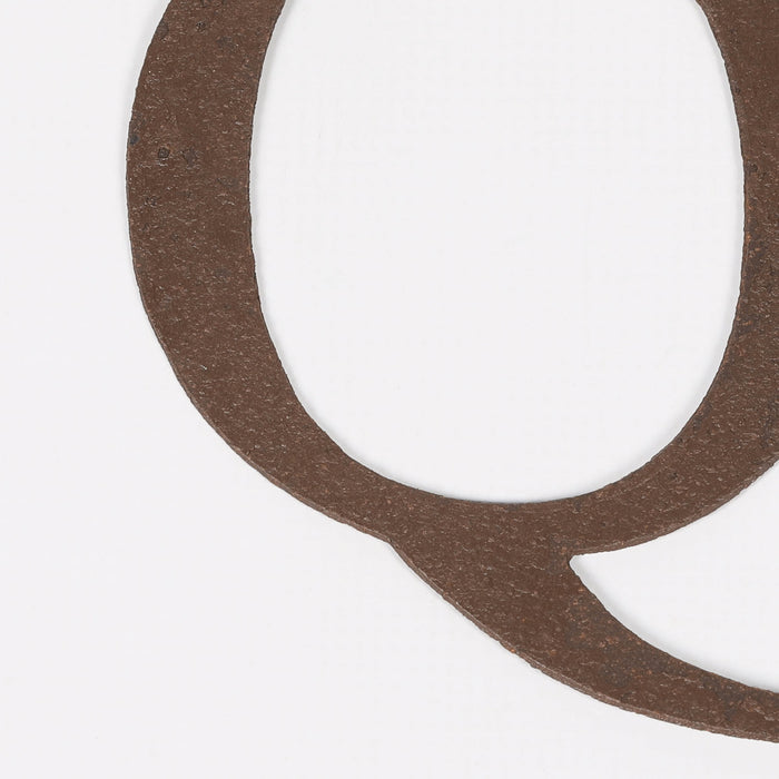 6 Rustic Iron Letter - Q