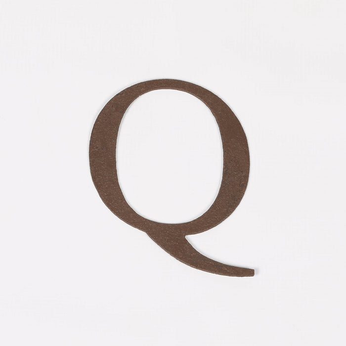6 Rustic Iron Letter - Q