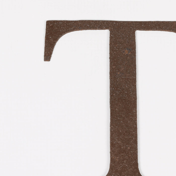 6 Rustic Iron Letter - T
