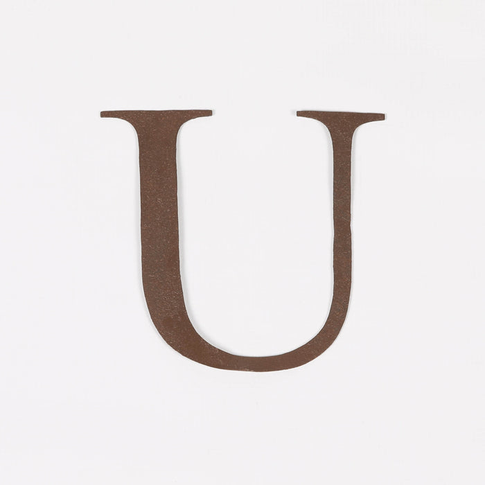 6 Rustic Iron Letter - U