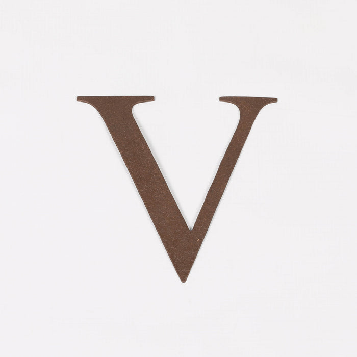 6 Rustic Iron Letter - V