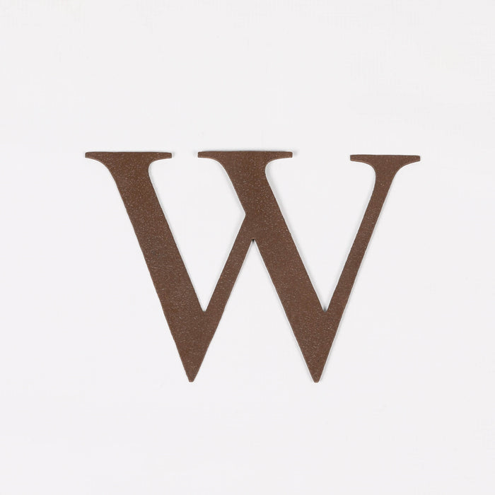 6 Rustic Iron Letter - W
