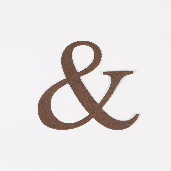 6 Rustic Iron Letter - &