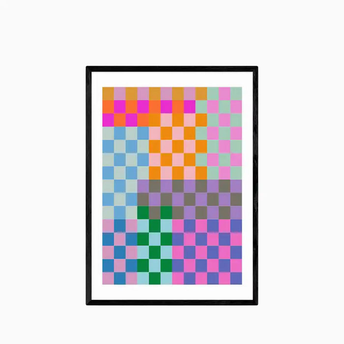 Quirky Checkerboard Graphic Print