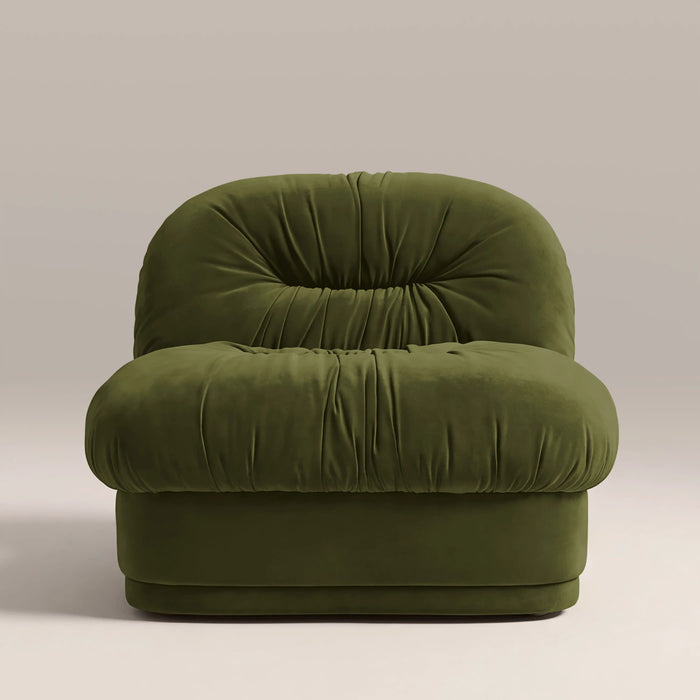 Bronte Accent Chair | Olive Green Sustainable Velvet