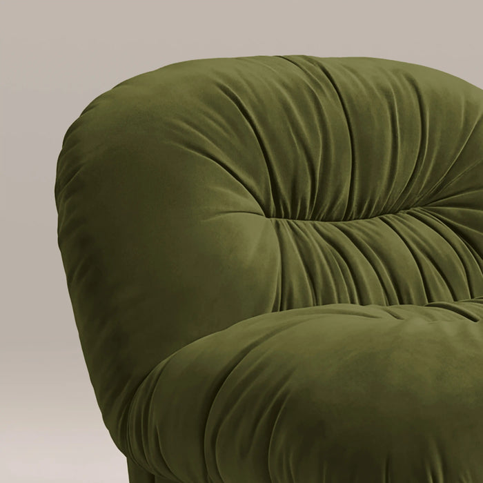 Bronte Accent Chair | Olive Green Sustainable Velvet
