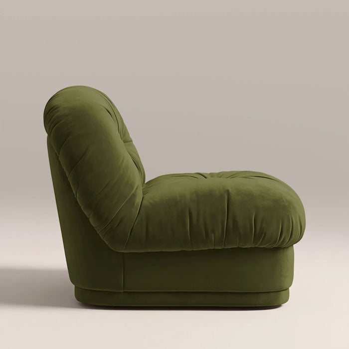 Bronte Accent Chair | Olive Green Sustainable Velvet