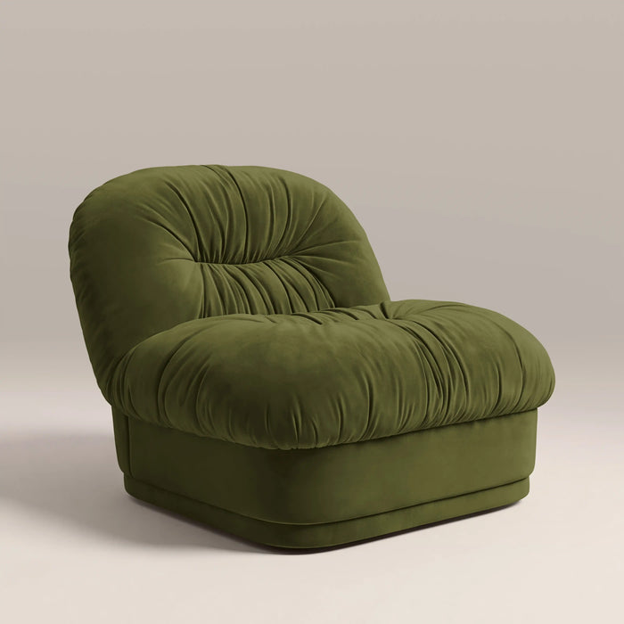 Bronte Accent Chair | Olive Green Sustainable Velvet