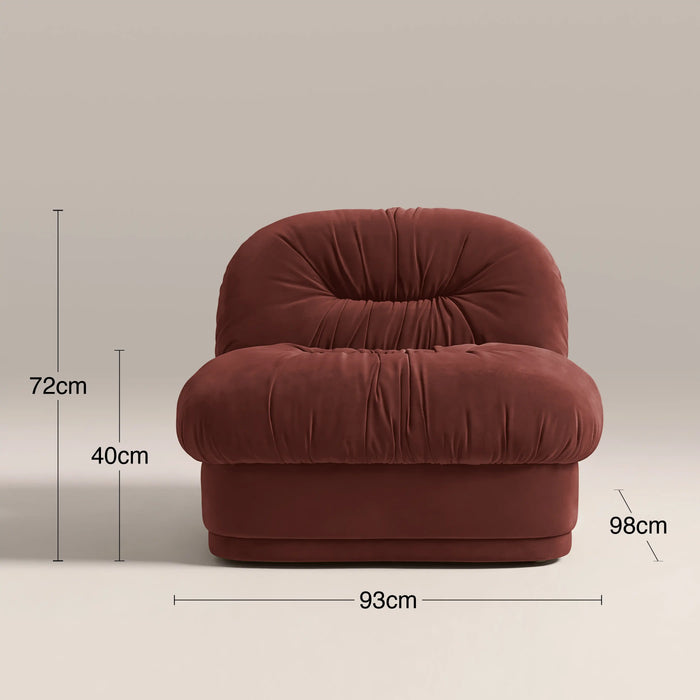 Bronte Accent Chair | Rust Red Sustainable Velvet