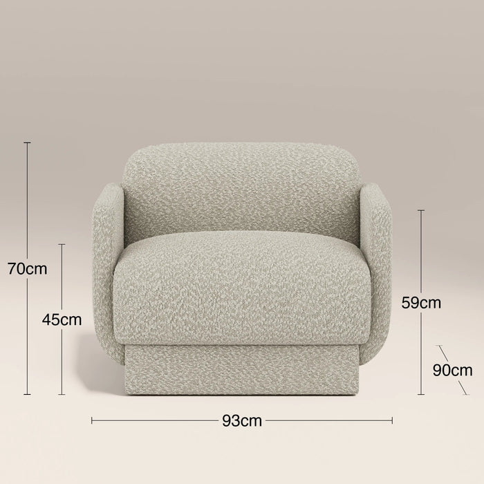 Connick Armchair Speckled Stone Sustainable Boucle