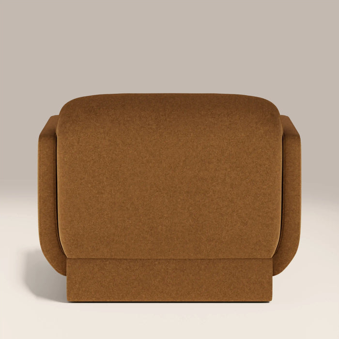 Connick Armchair Caramel Brown Sustainable Mohair Velvet