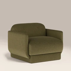Connick Armchair | Moss Green Sustainable Mohair Velvet