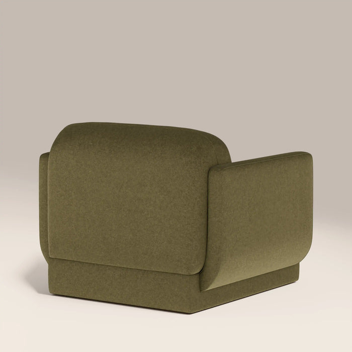 Connick Armchair Moss Green Sustainable Mohair Velvet