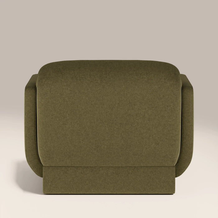 Connick Armchair Moss Green Sustainable Mohair Velvet