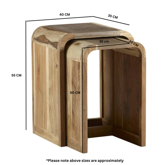 Aspen Nest of 2 Tables Wooden