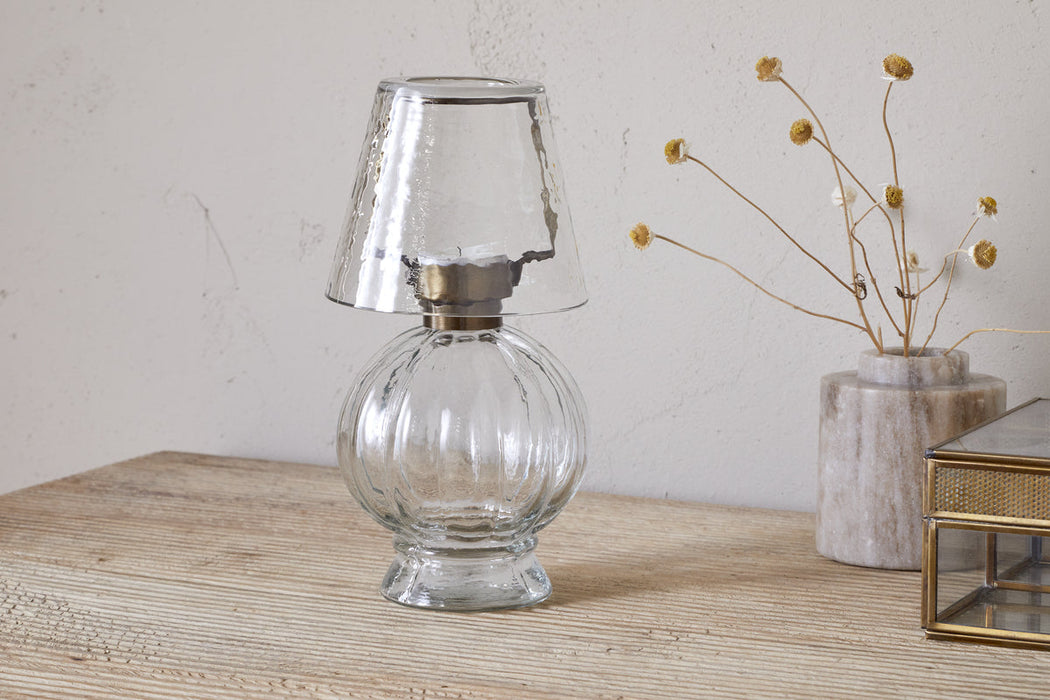 Adesola Glass Tealight Holder Lamp Clear