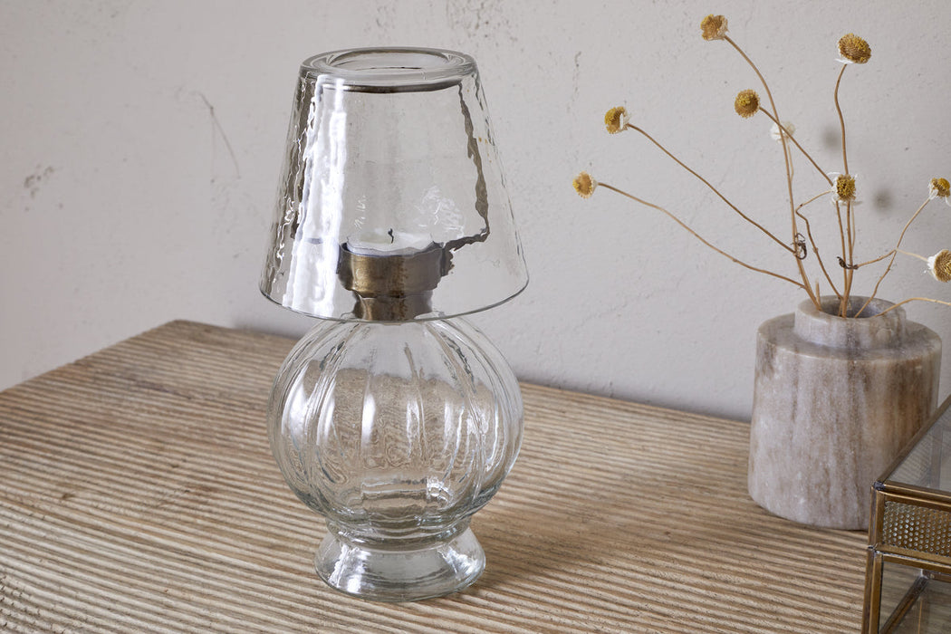 Adesola Glass Tealight Holder Lamp Clear