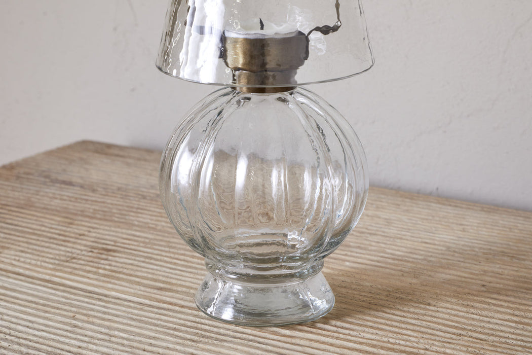 Adesola Glass Tealight Holder Lamp Clear