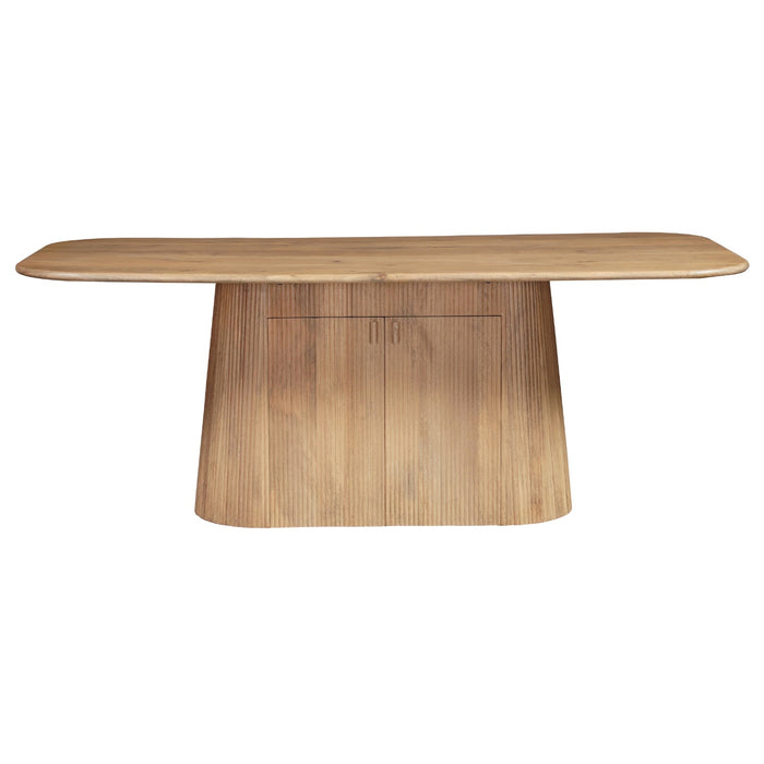 Austin Solid Wood 200cm Dining Table with Storage Sideboard