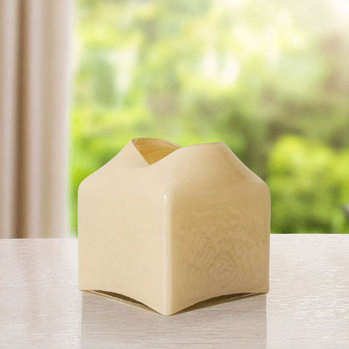 HKliving Forma Glass Vase Cream