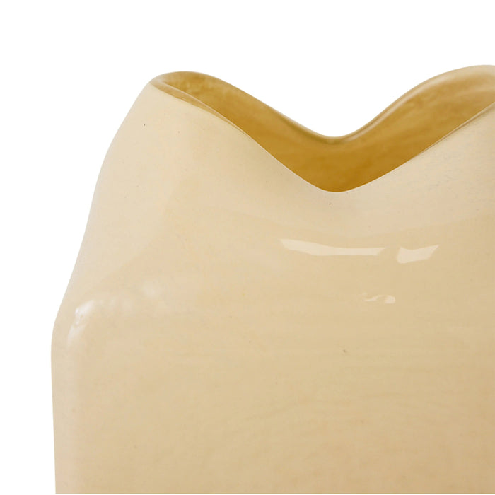 HKliving Forma Glass Vase Cream