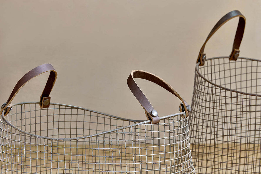 Adah Iron Baskets - Brown Set of 2