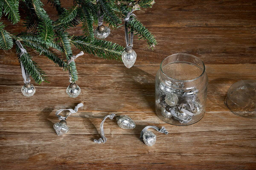Adisa Bauble Jar Antique Silver Set Of 16