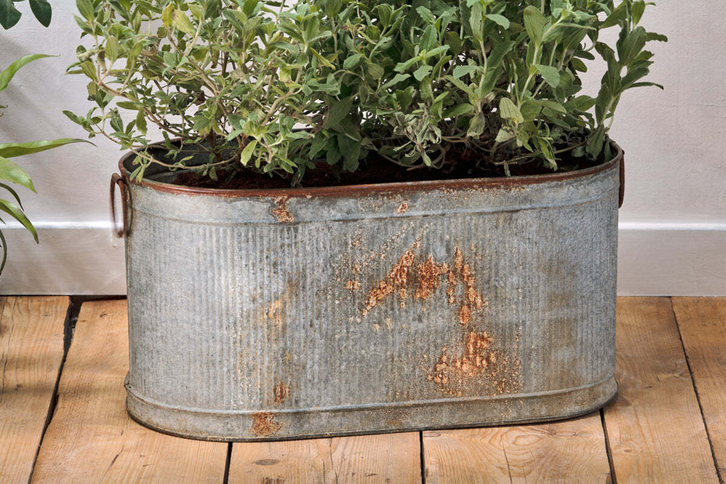 Akasa Trough Planter Zinc