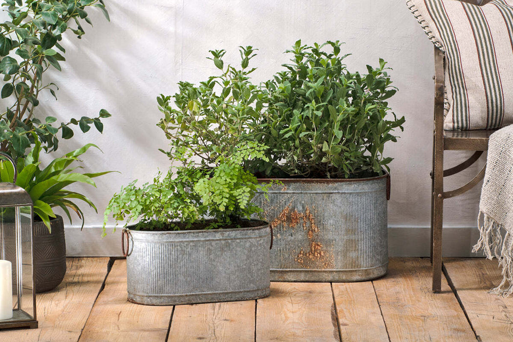Akasa Trough Planter Zinc
