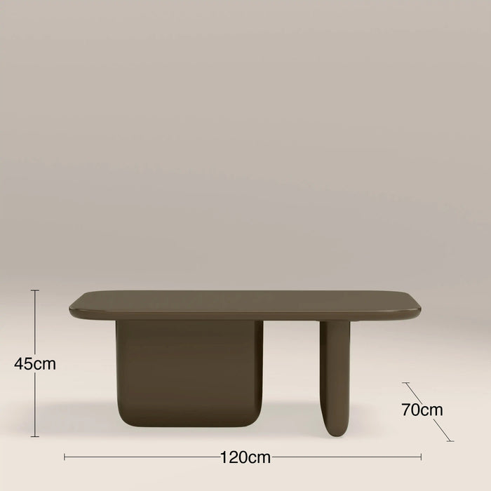 Aliza Rectangle Coffee Table High Gloss Clay Green
