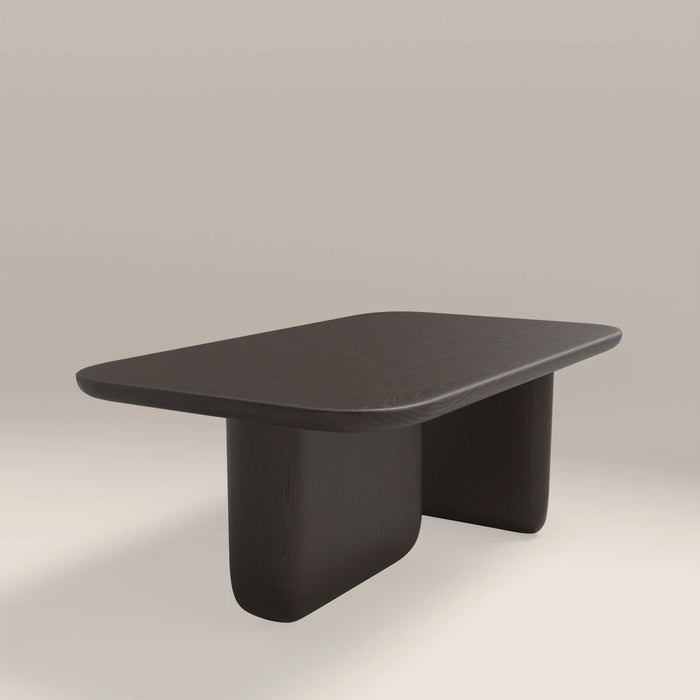 Aliza Rectangle Wooden Coffee Table Dark Walnut