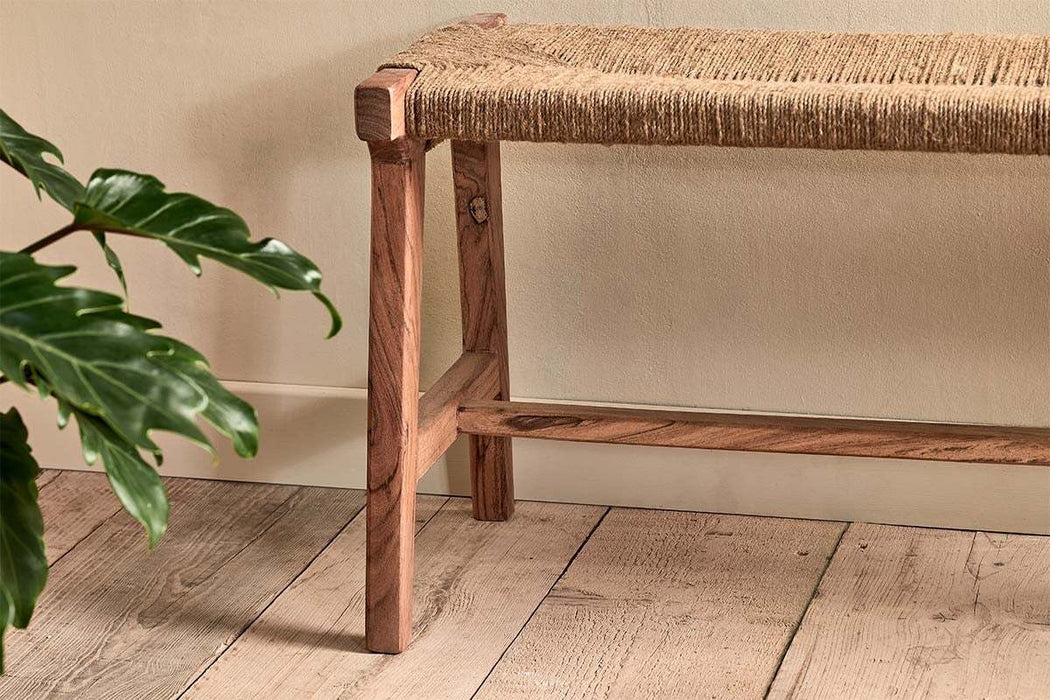 Amhara Acacia Jute Woven Bench