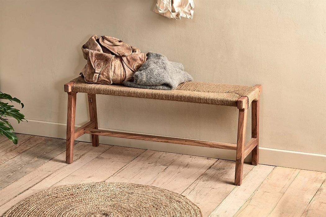 Amhara Acacia Jute Woven Bench