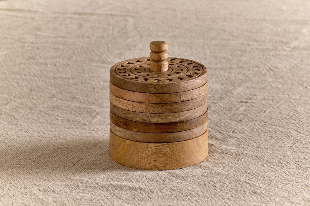 Anali Mango Wood Coasters Natural