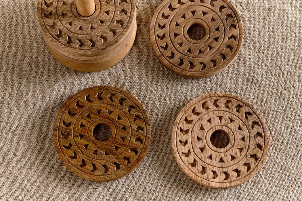 Anali Mango Wood Coasters Natural