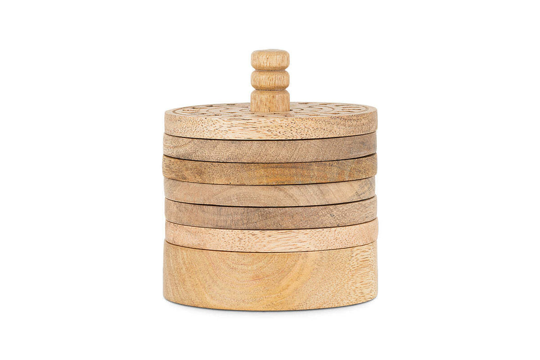Anali Mango Wood Coasters Natural