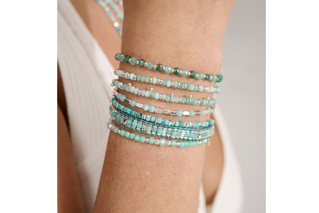 Anastasia Amazonite & Silver Adjustable Bracelet