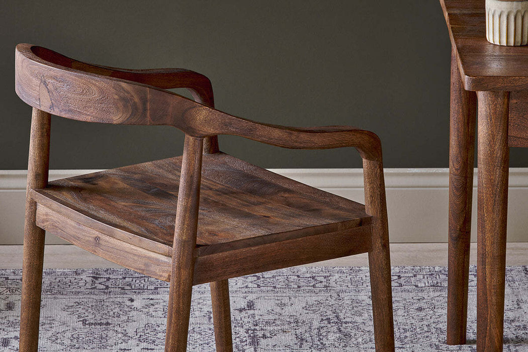 Anbu Acacia Dining Chair Washed Walnut