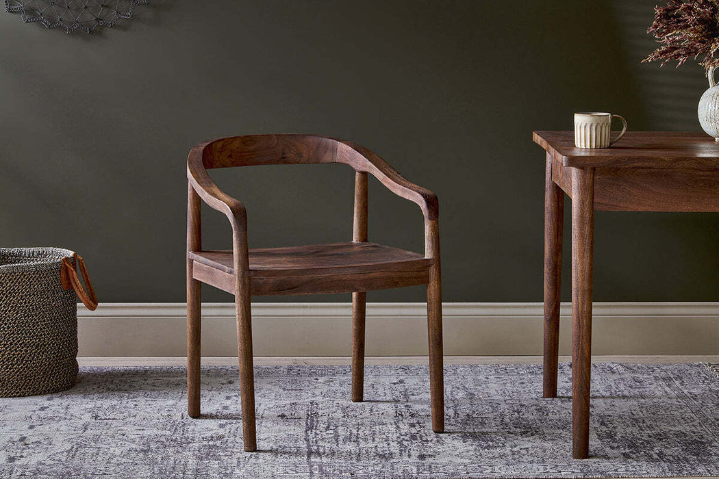 Anbu Acacia Dining Chair Washed Walnut
