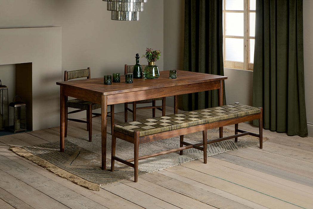 Anbu Acacia Dining Table Washed Walnut