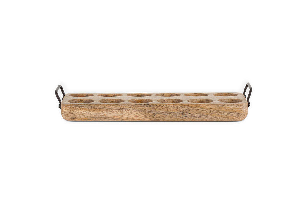 Anda Mango Wood Egg Holder Natural
