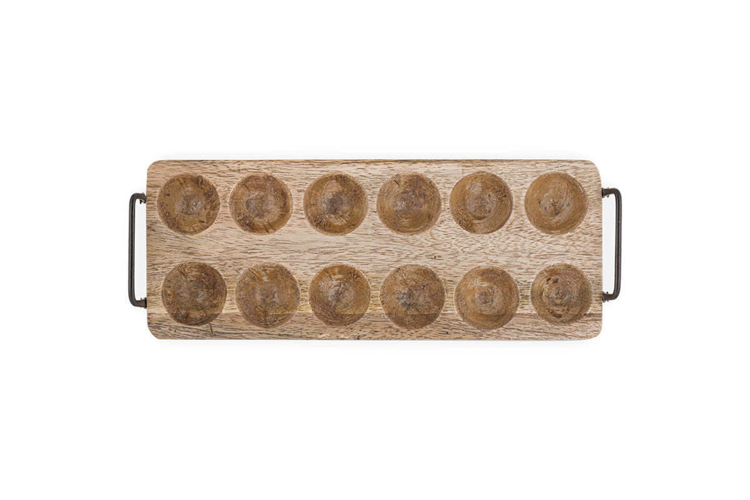 Anda Mango Wood Egg Holder Natural
